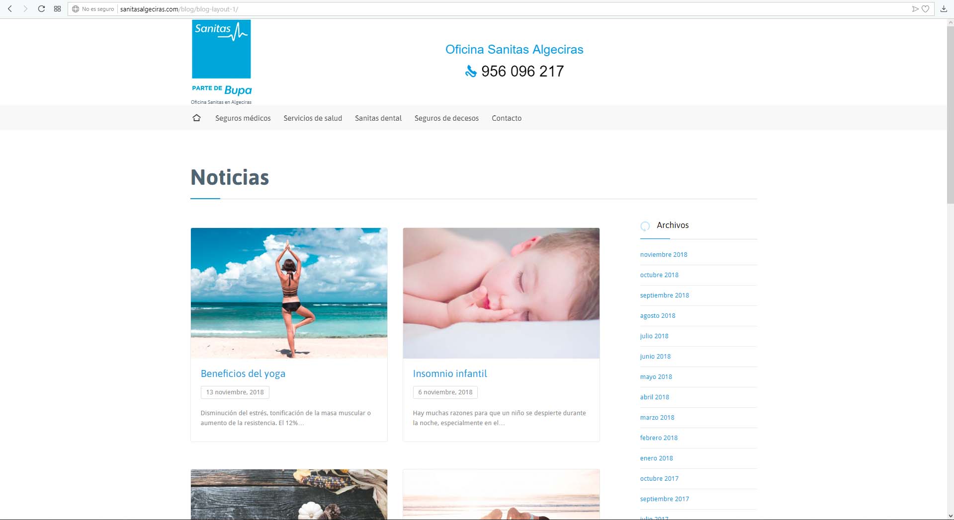 Web Sanitas Algeciras y Jerez